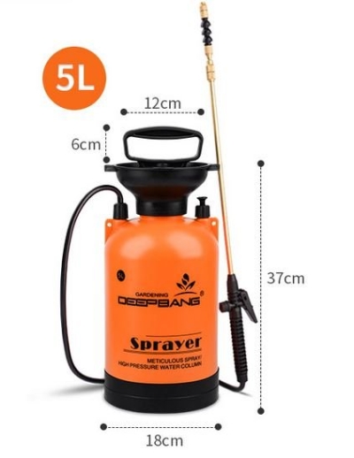 GARDEN SPRAYER/ DISINFECTANT SPRAYER - 5 LITRE TANK C/W 130CM HOSE  (WT: 1.1KG)