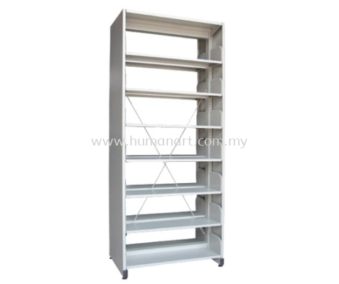 STEEL LIBRARY SHELVING DOUBLE SIDED WITH SIDE PANEL AND 7 SHELVING  - seksyen 51 a pj | pj old town | taman muda