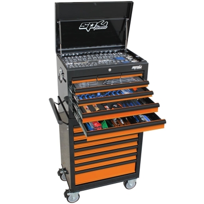 SP TOOLS CUSTOM SERIES TOOL KIT - 244PC - METRIC/SAE - ORANGE/BLACK SP50104OR