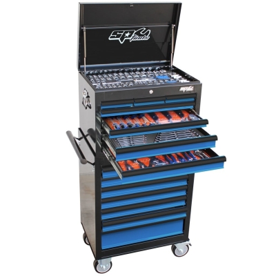 SP TOOLS CUSTOM SERIES TOOL KIT - 307PC - METRIC/SAE - BLUE/BLACK SP50105BL