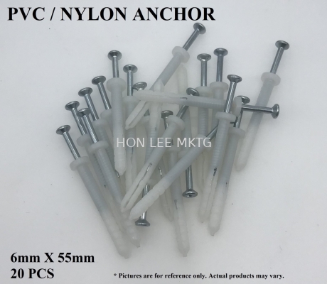 PVC PLUG / NYLON ANCHOR 6MM X 55MM