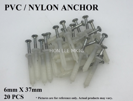 PVC PLUG / NYLON ANCHOR 6MM X 37MM