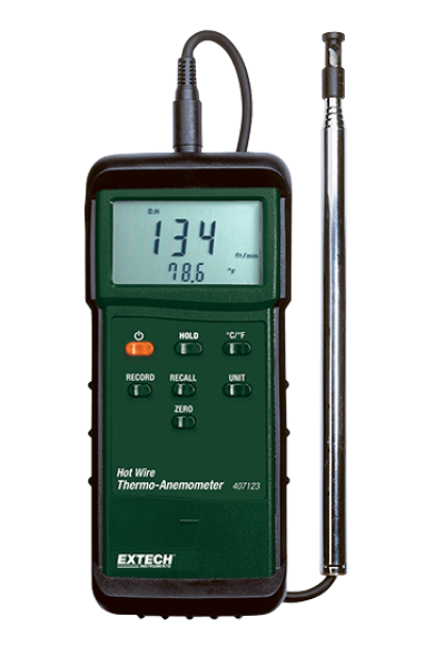 EXTECH 407123 : Heavy Duty Hot Wire Thermo-Anemometer