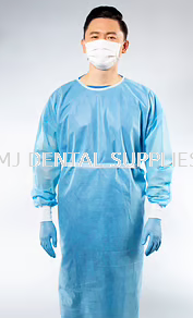 NON-WOVEN ISOLATION GOWN 30GSM WITH KNITTED CUFF, MEDICOS