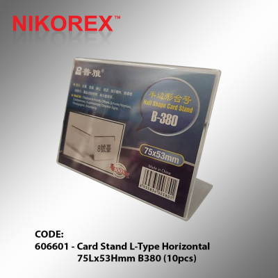 606601 - Card Stand L-Type Horizontal 75Lx53Hmm B380 (10pcs)