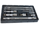 SP TOOLS MULTI-DRIVE WOBBLE EXTENSION BAR SET - 9PC SP20988 T-Handle Sockets  Sockets & Accessories 