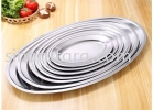 DXP040 40CM S/STEEL OVAL PLATE Plate Dinnerware VV