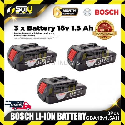 Bosch GBA18V1.5AH 18V 1.5AH LI-ION BATTERY PACK (3PCS)