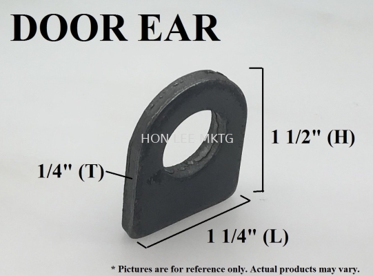 DOOR EAR 1/4"(T) X 1 1/4"(L) X 1 1/2"(H) [PENDEK-NIPIS]