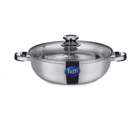 TOFFI SINGLE DUAL STEAMBOAT POT STAINLESS STEEL