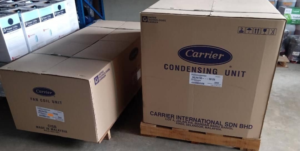 CARRIER DUCTD AIR-COOLED SPLIT CONDENSING (38LHA) FAN COIL (40LHA) 50HZ