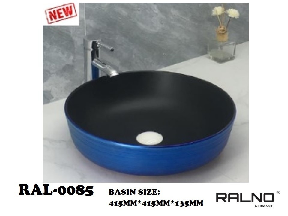 RAL-6107-1 Basin Jenis Seni Bilik Mandi / Tandas Carta Pilihan Warna Corak