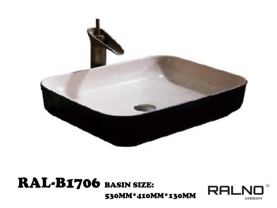 RAL-B1706 Basin Jenis Seni Bilik Mandi / Tandas Carta Pilihan Warna Corak