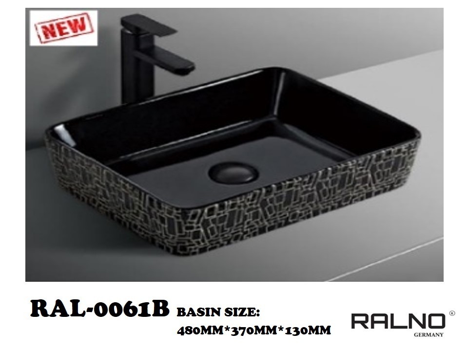 RAL-0061B Basin Jenis Seni Bilik Mandi / Tandas Carta Pilihan Warna Corak