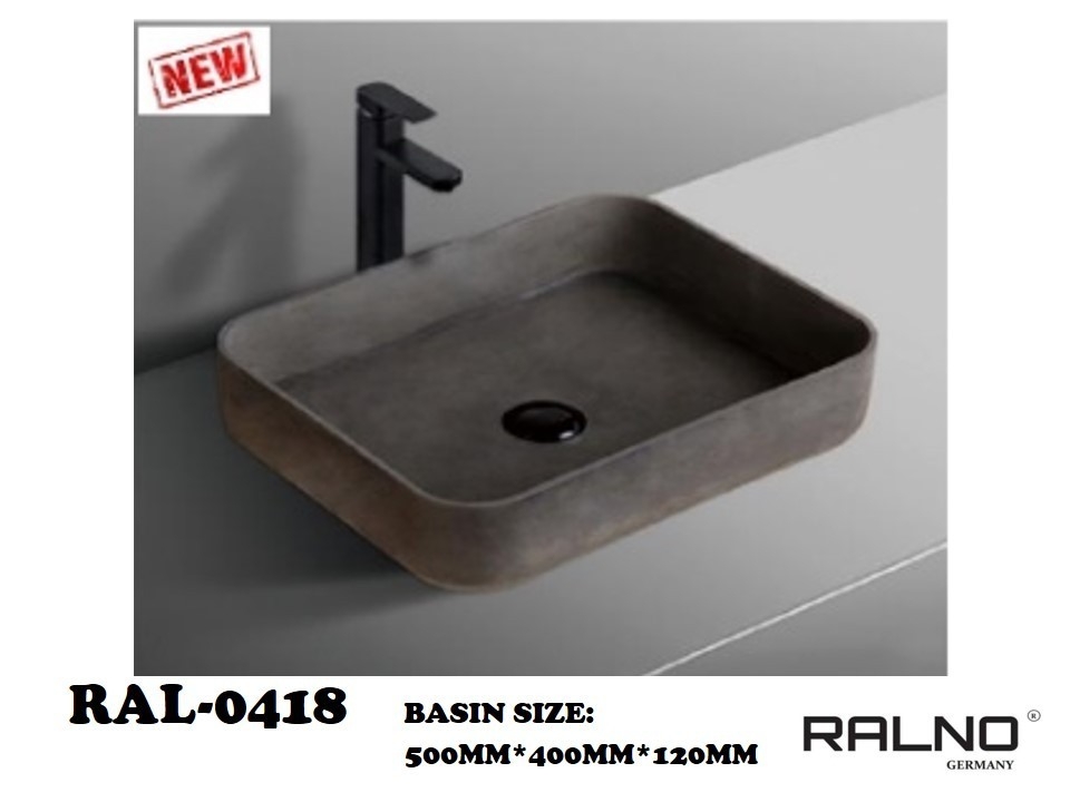 RAL-0418 Basin Jenis Seni Bilik Mandi / Tandas Carta Pilihan Warna Corak