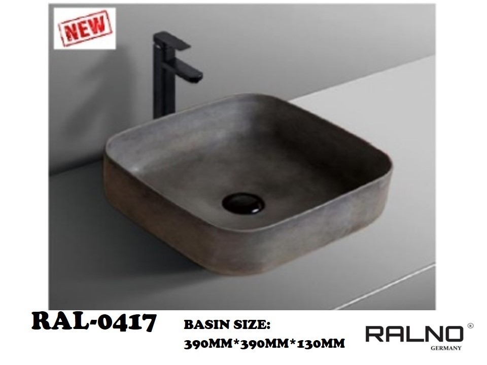 RAL-0417 Basin Jenis Seni Bilik Mandi / Tandas Carta Pilihan Warna Corak