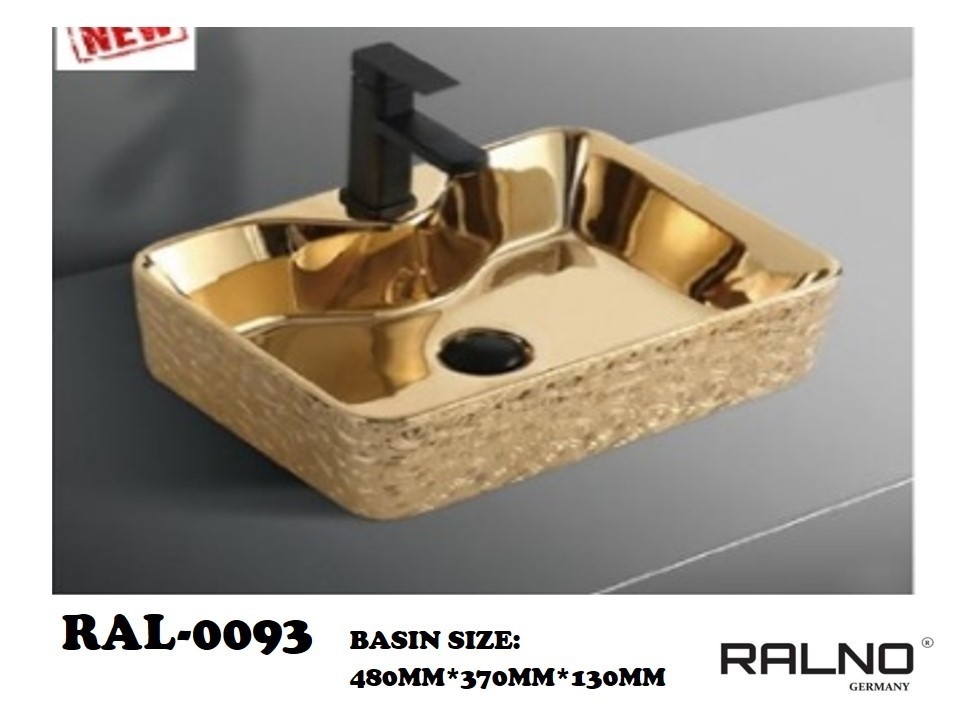 RAL-0093B Basin Jenis Seni Bilik Mandi / Tandas Carta Pilihan Warna Corak