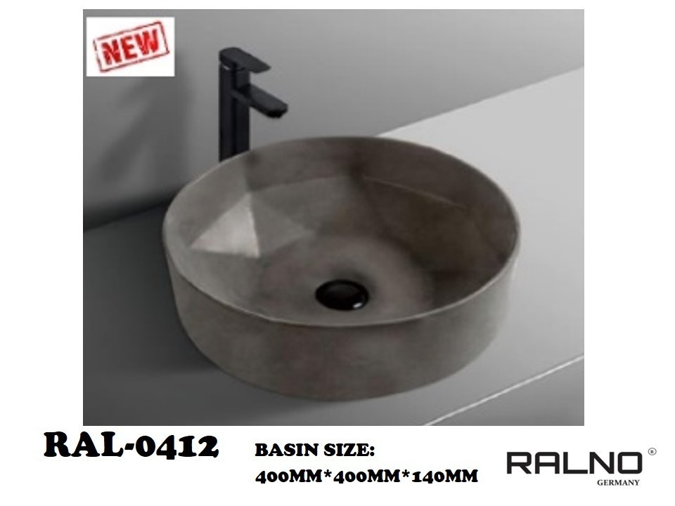 RAL-0412 Basin Jenis Seni Bilik Mandi / Tandas Carta Pilihan Warna Corak