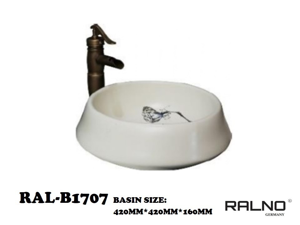 RAL-1707 Basin Jenis Seni Bilik Mandi / Tandas Carta Pilihan Warna Corak