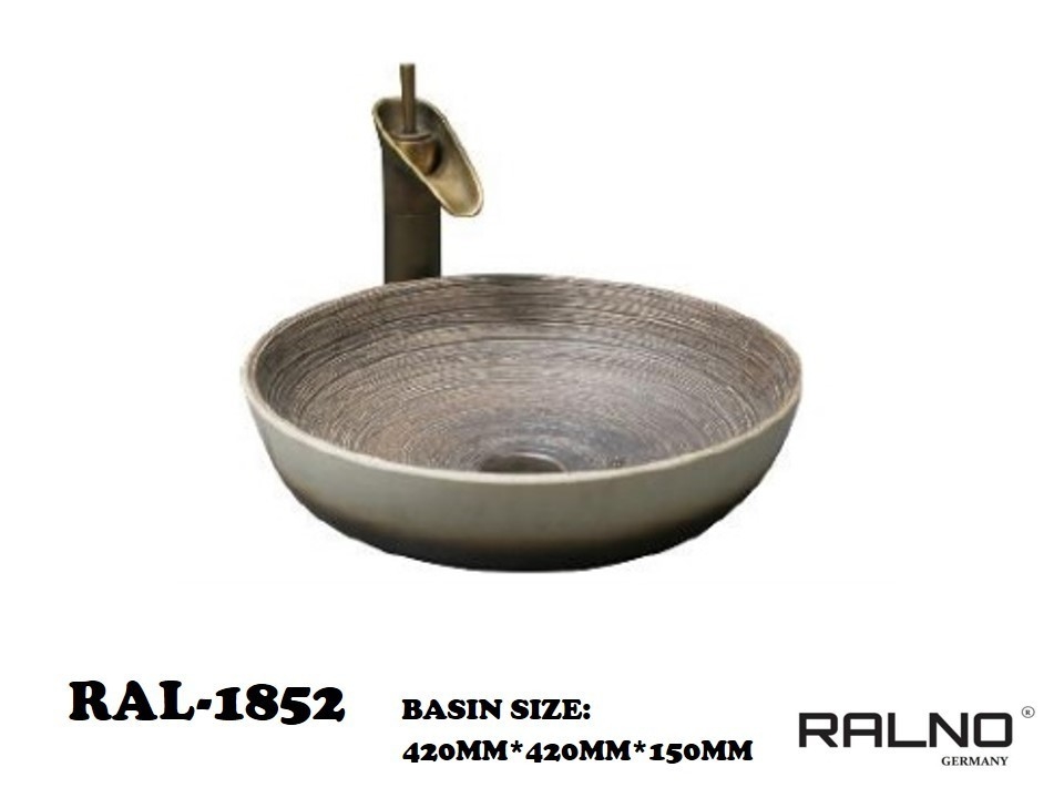 RAL-1852 Basin Jenis Seni Bilik Mandi / Tandas Carta Pilihan Warna Corak