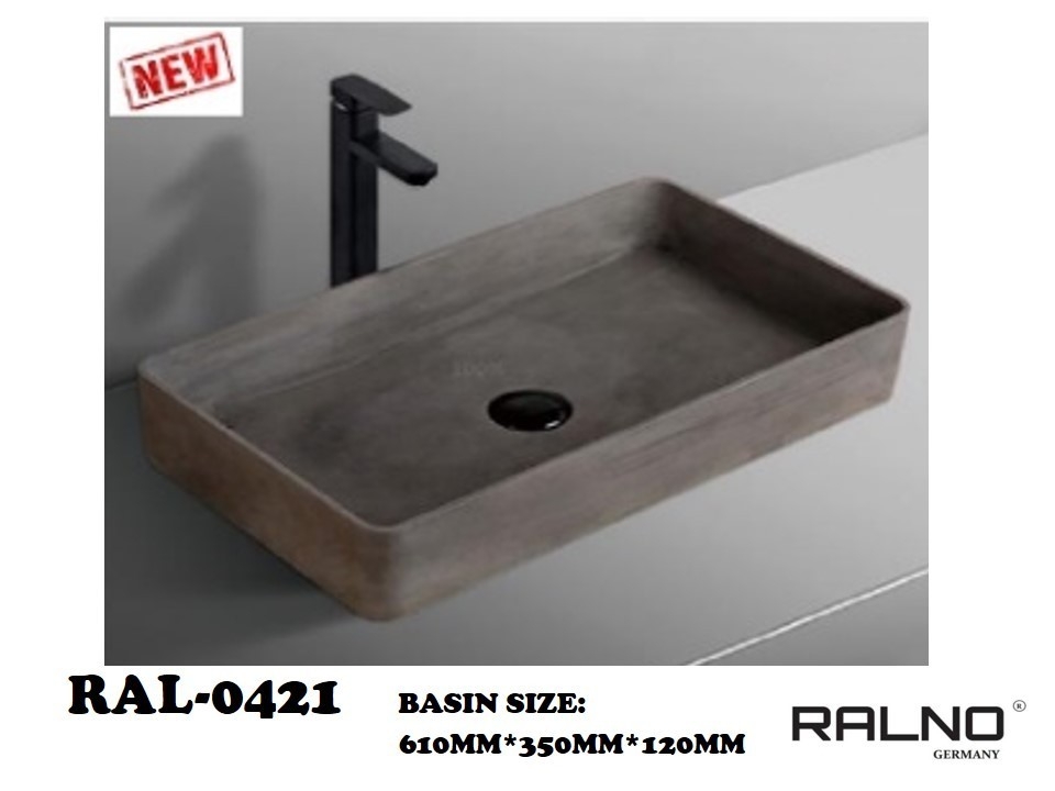 RAL-0421 Basin Jenis Seni Bilik Mandi / Tandas Carta Pilihan Warna Corak