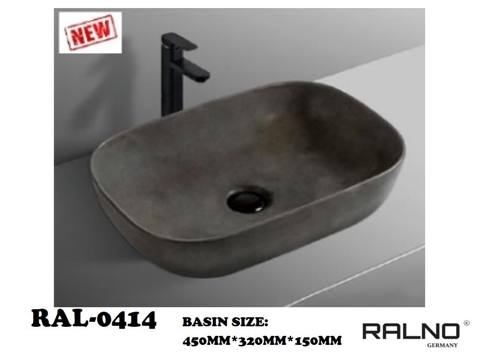 RAL-0414 Basin Jenis Seni Bilik Mandi / Tandas Carta Pilihan Warna Corak