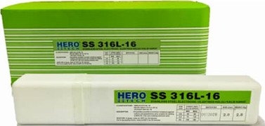 2.5 kgs Stainless Steel Welding Electrode 2.6mm x E316L-16 Hero Tech