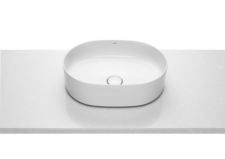 Roca Inspira Round Fineceramic Countertop Basin 37 x 50cm (A327520000) Countertop Wash Basin Bathroom / Washroom Choose Sample / Pattern Chart