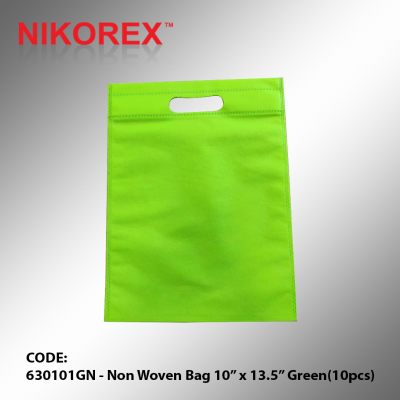 630101GN - Non Woven Bag 10 x 13.5 Green (10pcs)