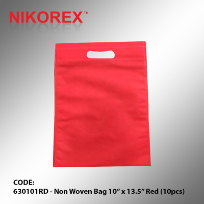 630101RD - Non Woven Bag 10 x 13.5 Red (10pcs)