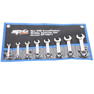 SP TOOLS COMBINATION ROE SPANNER SET - STUBBY - SAE - 8PC SP10077