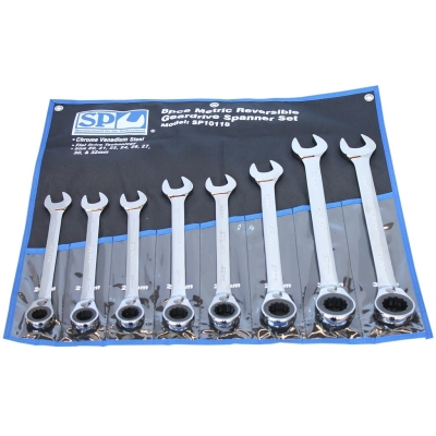 SP TOOLS GEAR DRIVE ROE SPANNER SET - 15 OFFSET - METRIC - 8PC SP10118