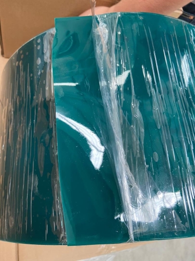 PVC CURTAIN STANDARD SMOOTH TRANSLUCENT GREEN (EURO GRADE) - 2MM x 200MM x 50MTR