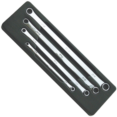 SP TOOLS DOUBLE RING LONG SPANNER SET - 0 OFFSET - SAE - 4PC SP10084