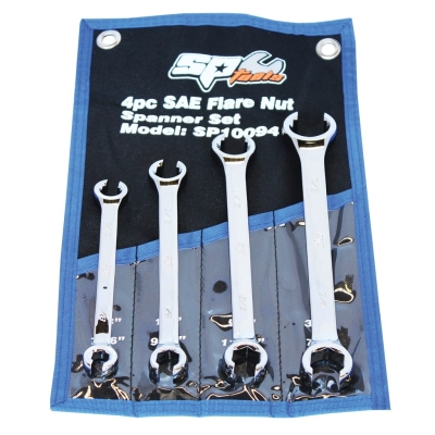 SP TOOLS FLARE NUT SPANNER SET - SAE - 4PC SP10094