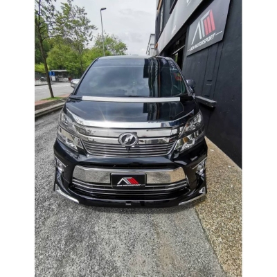 vellfire anh20 front bonet spoiler bodykit