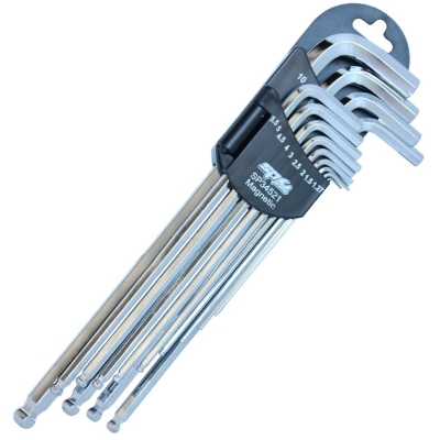 SP TOOLS MAGNETIC BALL DRIVE HEX KEY SET - METRIC CHROME - 13PC SP34521