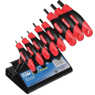 SP TOOLS T-HANDLE HEX KEY SET - SAE - 8PC SP34706