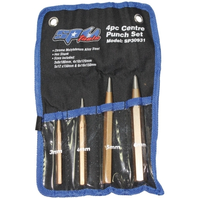 SP TOOLS CENTRE PUNCH SET - 4PC SP30931