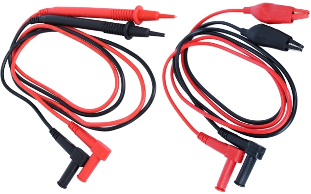 SP TOOLS MULTIMETER DUAL TEST LEAD SET - ALLIGATOR & STANDARD PROBE MMLSP