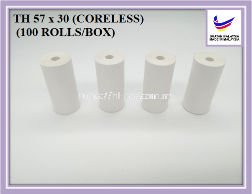 Thermal Paper 57 x 30 Coreless