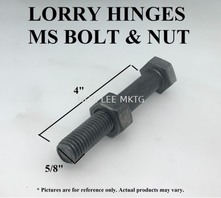 LORRY HINGES MS BOLT & NUT 4" X 5/8"