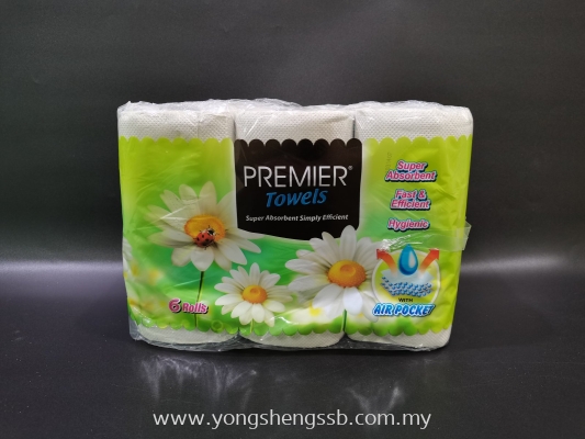 PAPER TISU PREMIER TOWELS (6ROLLS/3PKT/BAG)