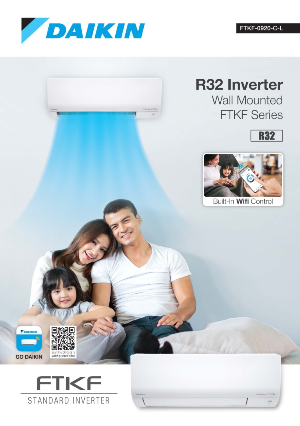 Daikin R32 Inverter Wall Mounted FTKF (WIFI) Series Air-Conditioner (Daikin Malaysia)