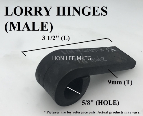LORRY HINGES (MALE) [9mm(T) X 3 1/2"(L) X 5/8"(HOLE)]