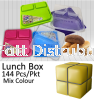 Lunch Box(144pcs) Mix Colour Plastic HouseHold WholeSales Price / Ctns