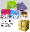 Lunch Box(144pcs) Mix Colour Plastic HouseHold WholeSales Price / Ctns