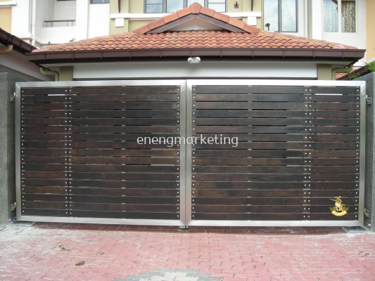 SSG 05- Combination Chengal Timber Swing Gate