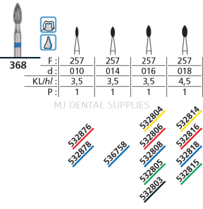 FG DIAMOND BUR, POINTED BUD (368-257)