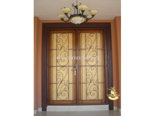 WIDG 05- Wrought Iron Swing Door Grille